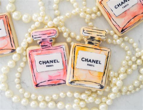 chanel perfume bottle cookie|Watercolor Perfume Bottle Cookies — Honey Blonde.